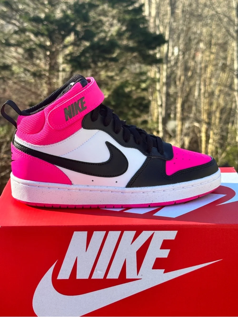 Nike Court Borough Mid Casual Everyday Sneaker GS Grade School Youth 5Y NEW